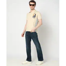 la martina Men Lightly Washed Bootcut Stretch Jeans-picture-53