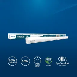 PHILIPS 10-Watt Emergency Inverter Batten | Reserve Plus 2-feet Rechargeable Inverter Batten for Home & Living Room | Colour : Cool Day Light, Pack of 6 image 1