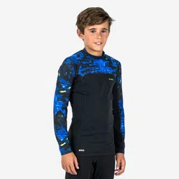 Boy's long-sleeved anti-UV T-shirt - 500 Vortex black-image-39