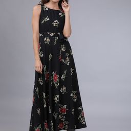 Tokyo Talkies Women Black Printed Maxi Dress-picture-14