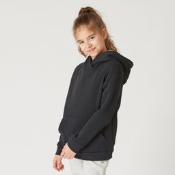 domyos Girls Warm Hoodie 500 Black-picture-6