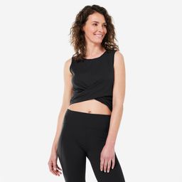 domyos Yoga Crop Top Premium - Black-picture-19