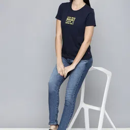 Levis Women Blue Skinny Fit Mid-Rise Heavy Fade Stretchable Jeans image 4