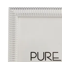 Pure Home and Living Silver-Toned Striped Small Modern Tabletop Photo Frame image 5