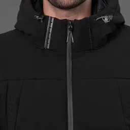 Red Tape Men Solid Laminated Padded Jacket with Detachable Hood image 3