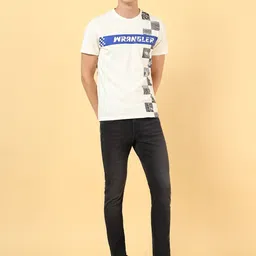 Wrangler Men Vegas Skinny Fit Low-Rise Low Distress Stretchable Jeans image 1