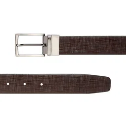 LOUIS STITCH Men Textured Leather Reversible Belt image 3
