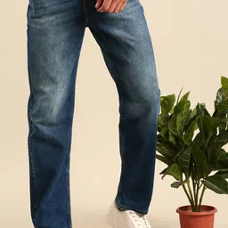 Mast & Harbour Men Straight Fit Low Distress Light Fade Stretchable Jeans-picture-22