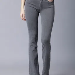 Tokyo Talkies Women Grey Bootcut Mid-Rise Clean Look Stretchable Jeans-image-11