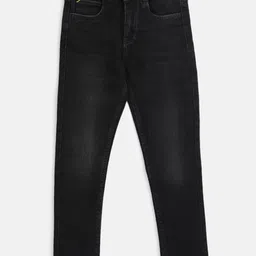 TALES & STORIES Boys Black Slim Fit Mid-Rise Clean Look Stretchable Denim Jeans-picture-39