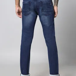 HJ HASASI Men Mid-Rise Clean Look Light Fade Pure Cotton Relaxed Fit Stretchable Jeans image 5