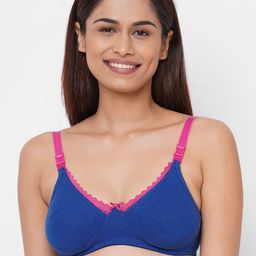 Inner Sense Royal BlueOrganic Cotton Antimicrobial Sustainable Laced Soft Nursing Bra IMB003A-image-81