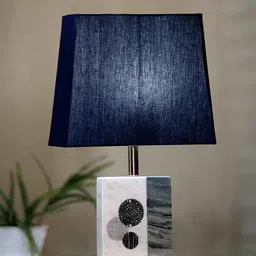 POSH-N-PLUSH Blue Solid Contemporary Marble Table Lamp-picture-43