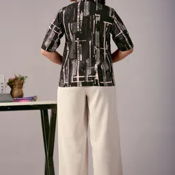 kalee Women Regular Fit Printed Lapel Collar Casual Shirt image 2