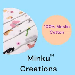 minku creations 5-Layer Organic Muslin Nappy–Ultra-Soft,Reusable & Breathable Baby Cloth Diaper image 4