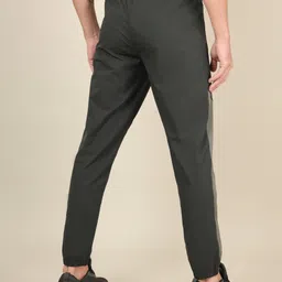 technosport Men Solid, Striped Green Track Pants image 2