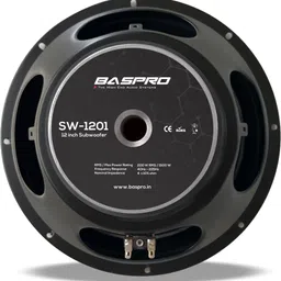 baspro SW-1201 12 inch Subwoofer Black CD line Cone for Automotive and Home Bass Audio Systems Subwoofer image 3