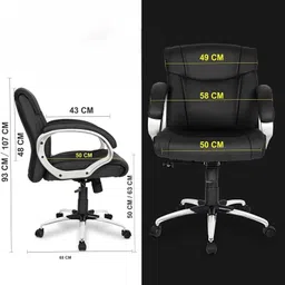 kuber industries Mesh Office Adjustable Arm Chair image 3