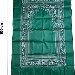 hijra Portable Green Prayer Mat with Compass | Stable & Compact Design Prayer Kit image 2
