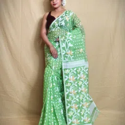 spfashion Self Design, Woven Jamdani Cotton Silk Saree-picture-11