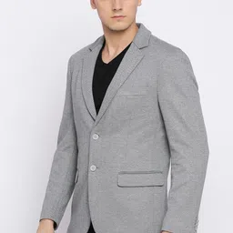 basics Men Solid Single Breasted Casual Blazer image 4