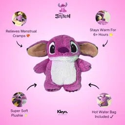 house of common Stitch Teddy Bear Hot Water Bag for Soothing Relaxation and Period Cramp Relief - 30 cm image 3