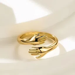 murliwala Valentine Fashion Jewellery 'Endless Love' Crystal Hearts Adjustable Couple Ring Stainless Steel Ring-picture-12