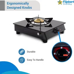 flipkart smartbuy Imperio Compact Single Burner Glass Manual Gas Stove image 5