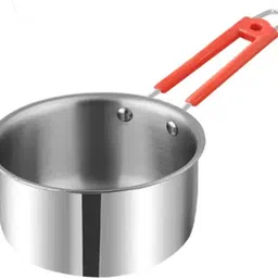 Steel Saucepan Tea Pan Milk Pan Donga Danka Patila Cookware Sauce Pan 20 cm diameter 2 L capacity-image-17