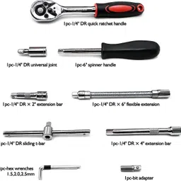 hapysa 46 Pcs High Grade Quality, Ideal for Home and Professional Use Hand Tool Kit 46 Pcs High Grade Quality, Ideal for Home and Professional Use Hand Tool Kit Tool Box image 2