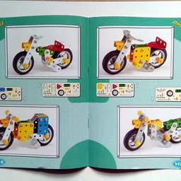 ivee international Little Engineer Dhoom Bike Mechanical Kit for Kids - Building Blocks and Models Construction 16 Model and 86+ Piece image 3