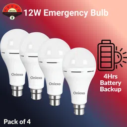 oniexo Bright Rechargeable Emergency Light 12W – 4 Pack Lamps 4 hrs Bulb Emergency Light-picture-26