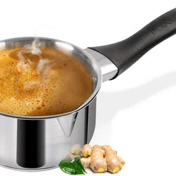 milton Pro Cook Sandwich Bottom Sauce/Tea Pan for Chai with bakelite handle, 14 cm Sauce Pan 14 cm diameter 1.2 L capacity image 1