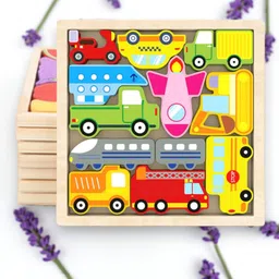 vhd Wooden Vehicle Puzzle Board for Kids – Educational Transport Toy TR123-picture-34