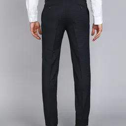 raymond Men Slim Fit Dark Blue Polyester Trousers image 4