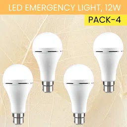 sacro 12W Rechargeable Inverter LED Bulb with Upto 4H.Power Cut Lighting Pack of_4O192 4 hrs Bulb Emergency Light-picture-22