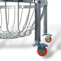 trishav High Grade Stainless Steel Fruit and Vegetable Trolley/Kitchen Trolley Stainless Steel Kitchen Trolley image 4