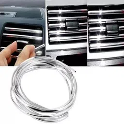 fkok Car-Decorative Chrome Car beeding For i20 Car Beading Roll For Bumper, Door, Window image 3