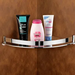 istar S. S. Corner for Bathroom - 10x10 inch Stainless Steel Wall Shelf image 2