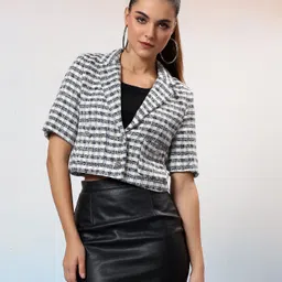 kotty Checkered Women Waistcoat-picture-28