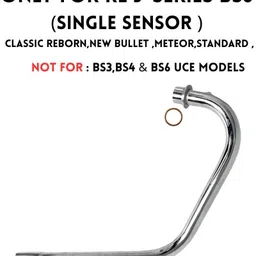 eaz Bend Pipe Free Flow for RE J Series New Classic Reborn, Meteor, New Bullet 350cc Royal Enfield NA Slip-on Exhaust System image 1