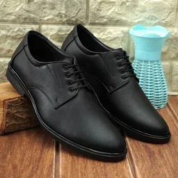 d c 4 Men's Black Lace-Up Formal Derby Shoes – High Quality Leather Office Wear Lace Up For Men-picture-19