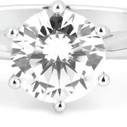 zisthi 925 Sterling Silver Solitaire Ring for Women & Girls | Sterling Silver Cubic Zirconia Sterling Silver Plated Ring image 2