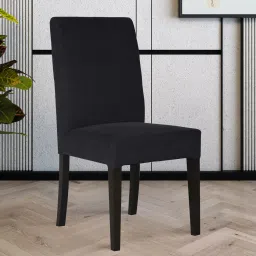 woodsworth from pepperfry Eva Fabric Dining Chair in Charcoal Grey Colour image 1