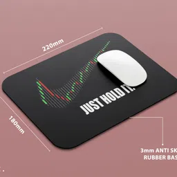 The Desi Monk Premium Just Hold It With Graph Printed (9 inch x 7 inch) Non Slip Base Mousepad image 2