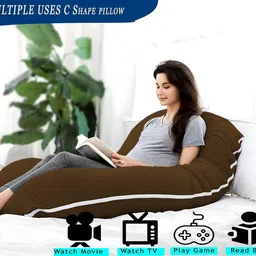 hundur store Microfibre Pregnancy Pillow Pack of 1 Solid image 4