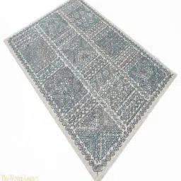 the woven legacy Green Persianal Wool 5 ft x 7 ft Hand tufted Carpet image 3