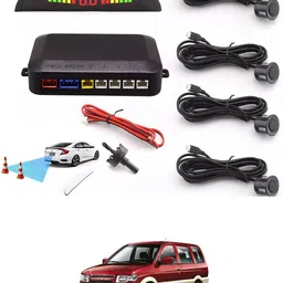 rkpsp Car Universal Black 4 Ultrasonic Reverse Parking Sensor-262 4 Parking Sensors, Compact Screen Distance Display with Sound Warning Parking Sensor-picture-18