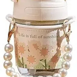 leyluko Glass Water with Pearl Handle Glass Coffee Mug-picture-25