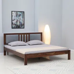 woodsworth from pepperfry Brevik Sheesham Wood King Size Bed In Provincial Teak Finish image 1